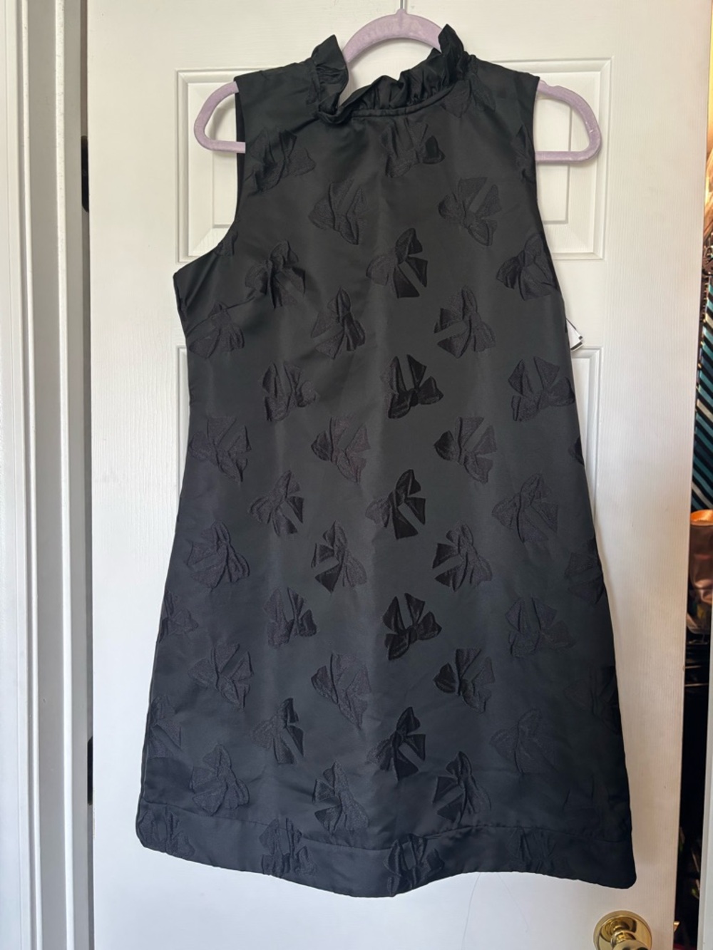 NWT Draper james  Black Bow Jacquard Shift Dress